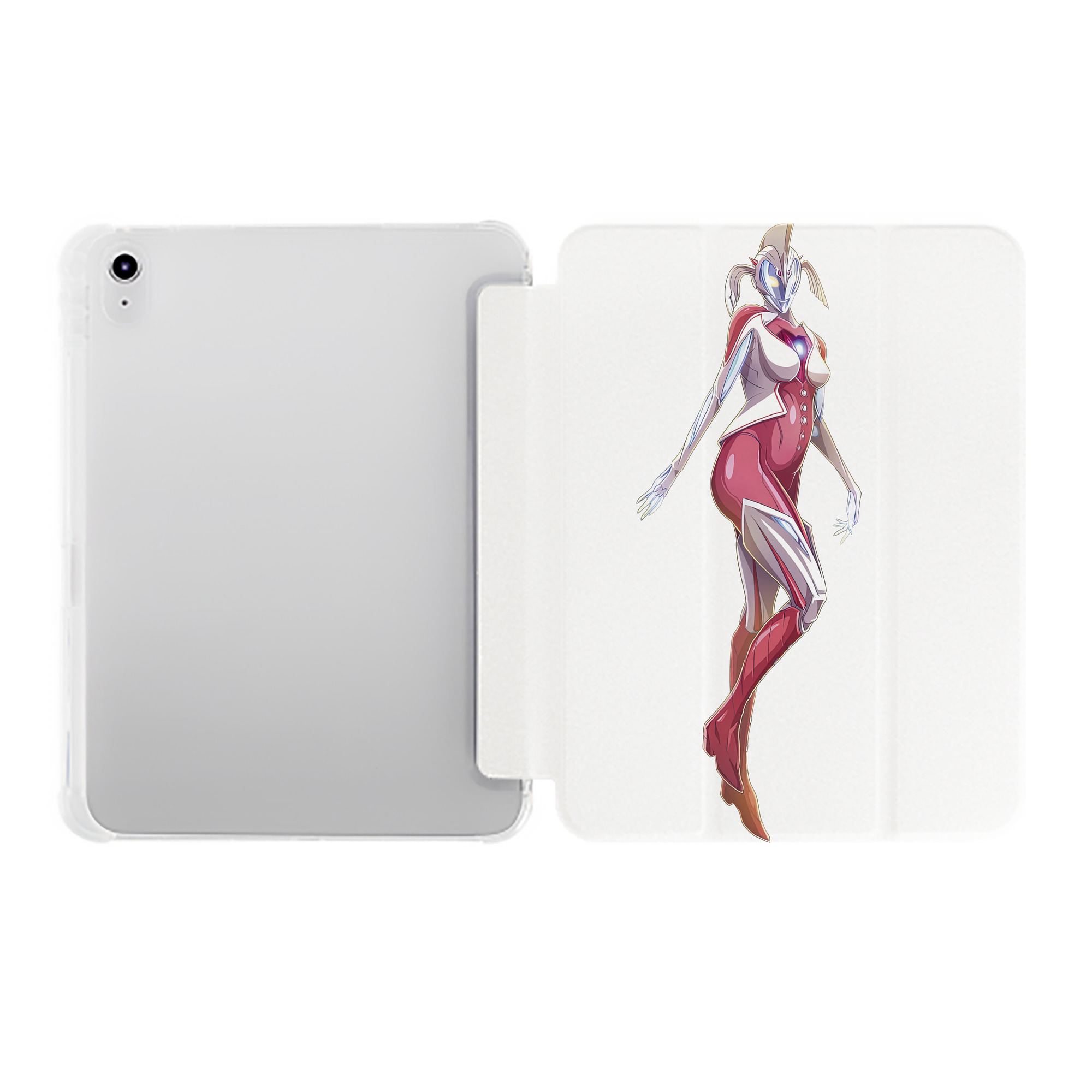 （画像用） ウルトラマン Ultraman IPad ケース ペン収納付き 三つ折りスタンド PUレザー×シリコン 対応機種9.5/10.5/10.9インチ
